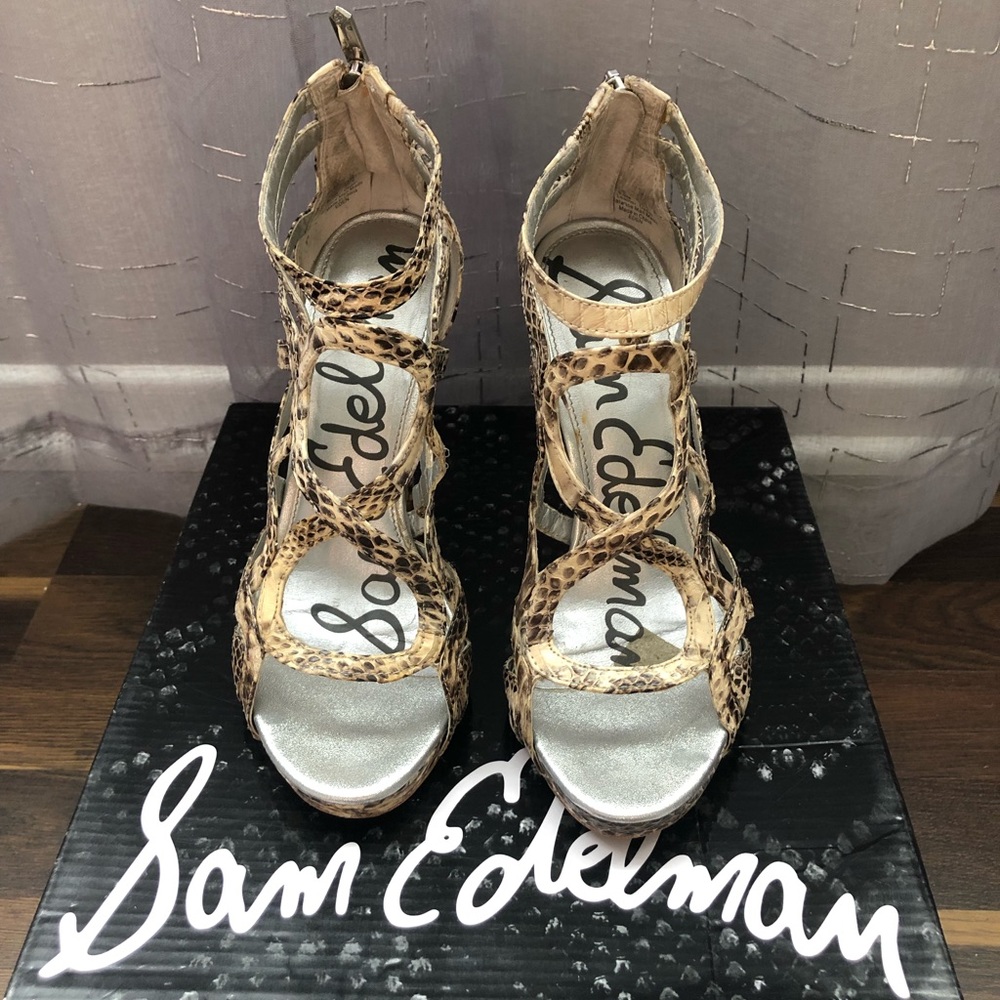 Sam Edelman sandals snake leather